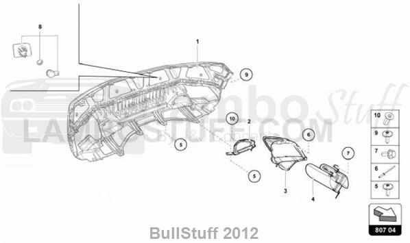 2016 Lamborghini HURACAN ZHONG 600-4 COUPE USA BUMPER (807.04.00)